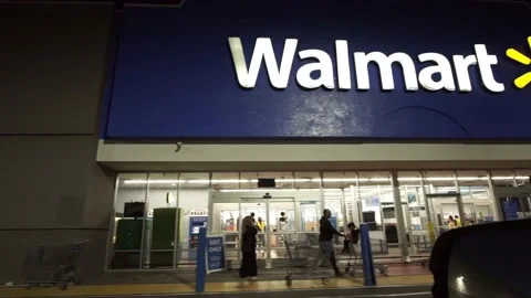 A Walmart Store in Modesto California Stock Footage 170917367