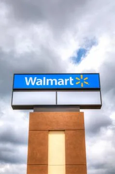 Walmart store sign Stock Photos