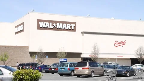 Walmart Supercenter Driveby Stock Footage 2310093