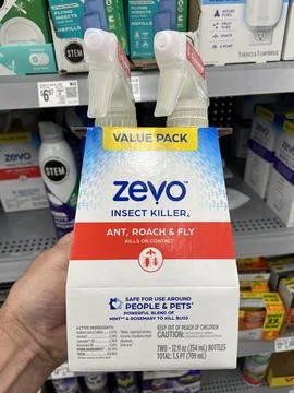 Walmart Zevo ant and roach insect killer Stock Photos