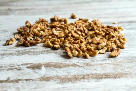 Walnut background. Stock Photos