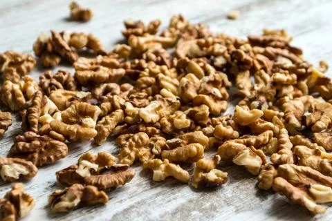 Walnut background. Stock Photos
