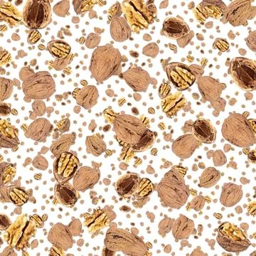 Walnut background (on white) Stock Illustration