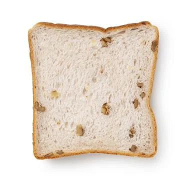 Walnut bread placed on a white background. Stock Photos