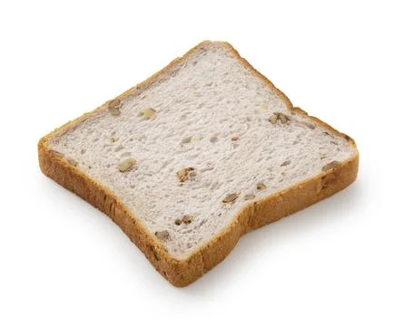 Walnut bread placed on a white background. Foto stock