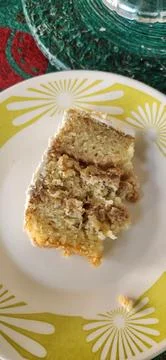 Walnut cake filled with dulce de leche. Stock Photos