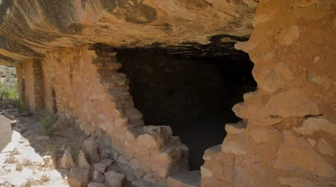 Walnut Canyon Cliff Dwelling Stock Footage 40521112
