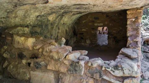 Walnut Canyon Cliff Dwelling Stock Footage 40522209