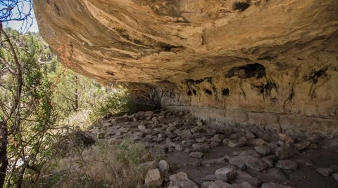Walnut Canyon Cliff Dwelling Stock Footage 40522440