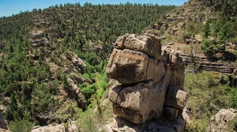 Walnut Canyon Rock Formation Stock Footage 40522698