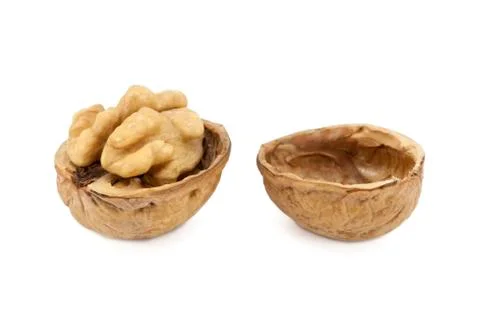 Walnut with clipping path Foto stock