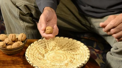 Walnut cracking 1 Stock Footage 8559547