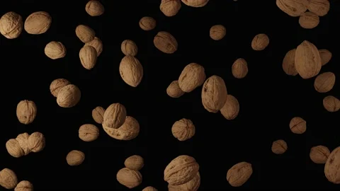 Walnut Falling In Slow Motion Footage 4K+ (Alpha Channel) 스톡 동영상 234458063