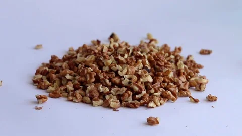 Walnut falls white background Video stock 74248720