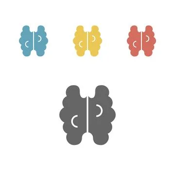 Walnut flat icon Stock Illustration