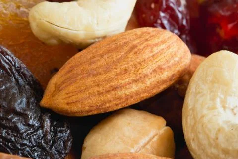 Walnut fruit mix Stockfoto's