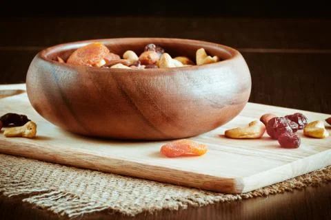 Walnut fruit mix Stockfoto's