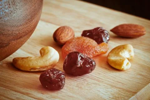 Walnut fruit mix Stock Photos