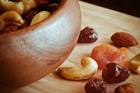 Walnut fruit mix Stock Photos