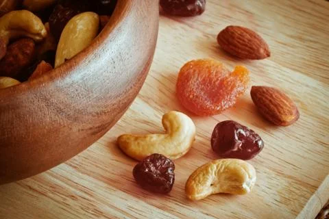Walnut fruit mix Stock Photos