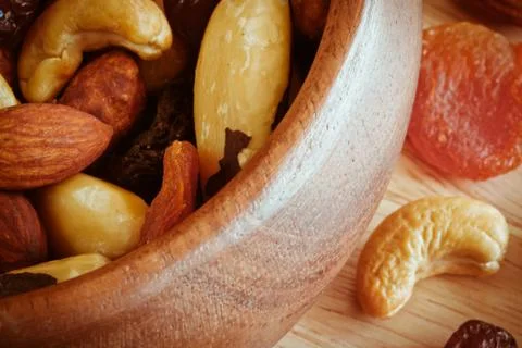 Walnut fruit mix Stock Photos