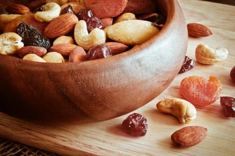 Walnut fruit mix Stock Photos