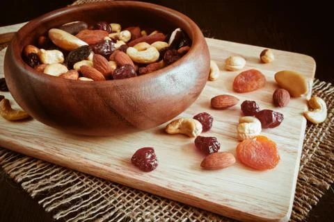Walnut fruit mix Stock Photos