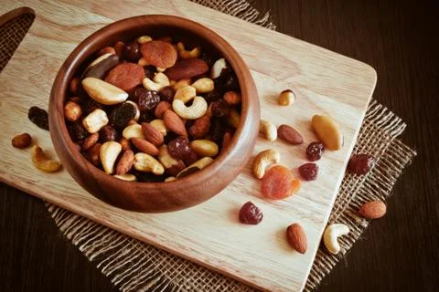 Walnut fruit mix Stock Photos