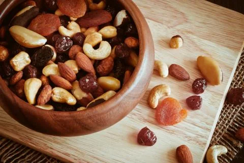 Walnut fruit mix Stock Photos