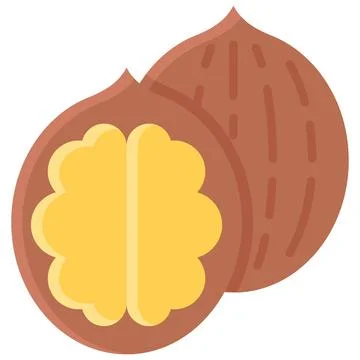 Walnut icon, Passover related vector illustration Illustrazione stock