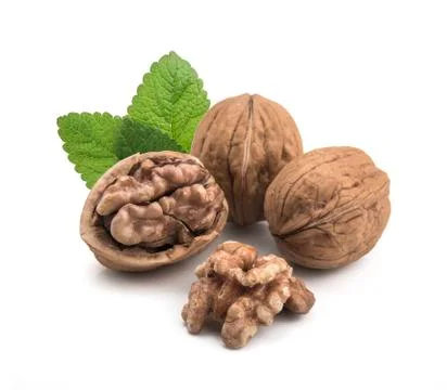 Walnut isolated on white background. Foto stock