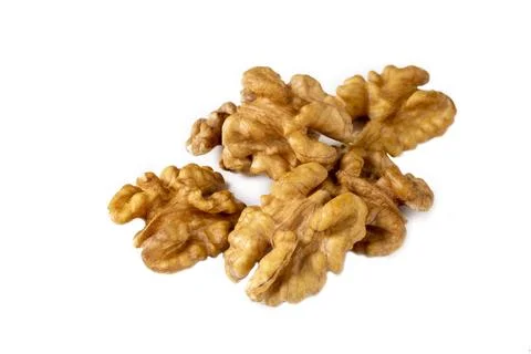 Walnut isolated on white background. Stock Photos
