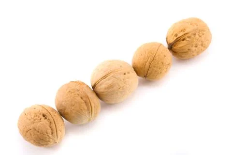 Walnut isolated on white Stock Photos