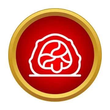 Walnut kernel icon representing healthy food snack Stock Illustration