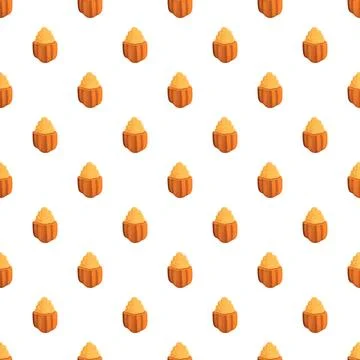 Walnut kernel snack repeating seamless pattern background Illustrazione stock