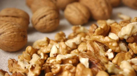 Walnut Kernels Stock Footage 66063883