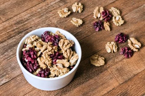 Walnut kernels, halves Stock Photos