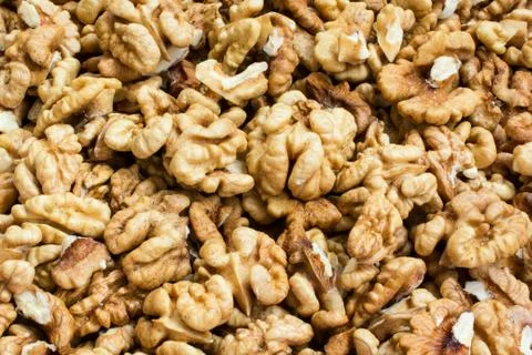Walnut kernels pattern Foto stock