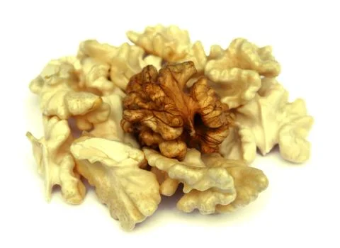 Walnut kernels Stock Photos
