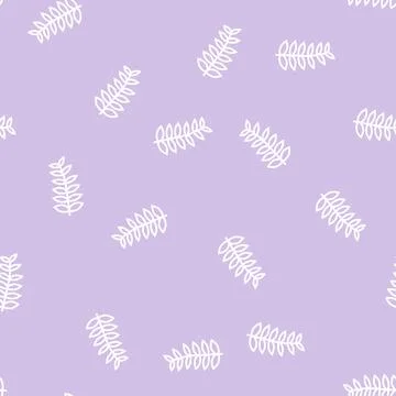 Walnut leaf line seamless pattern イラスト素材