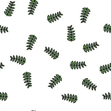 Walnut leaf vector seamless pattern Illustrazione stock