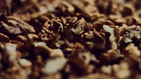 Walnut macro. Product rich in minerals and vitamins. Walnut kernels. Stock Footage 144711629