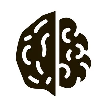 Walnut Nut Icon Vector Glyph Illustration Stock Illustration