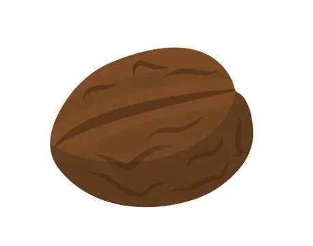 Walnut, nuts icon flat style. Isolated on white background. Vector illustration. Stock Illustration