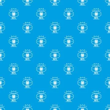 Walnut pattern seamless blue Stock Illustration