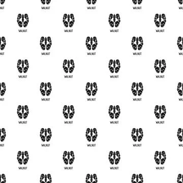 Walnut pattern seamless vector Illustrazione stock
