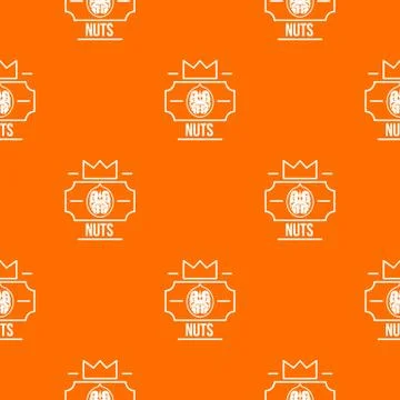 Walnut pattern vector orange Stock Illustration