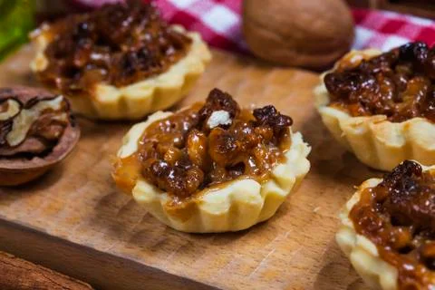 Walnut pie Stock Photos