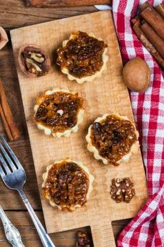 Walnut pie Stock Photos