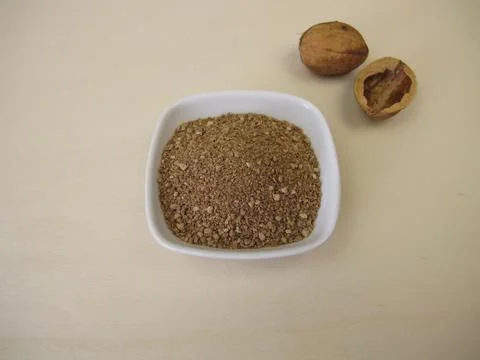 Walnut shell granules Stock Photos